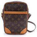 Louis Vuitton Monogram Danube Leather Shoulder Bag Brown