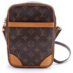 Louis Vuitton Monogram Danube Leather Shoulder Bag Brown