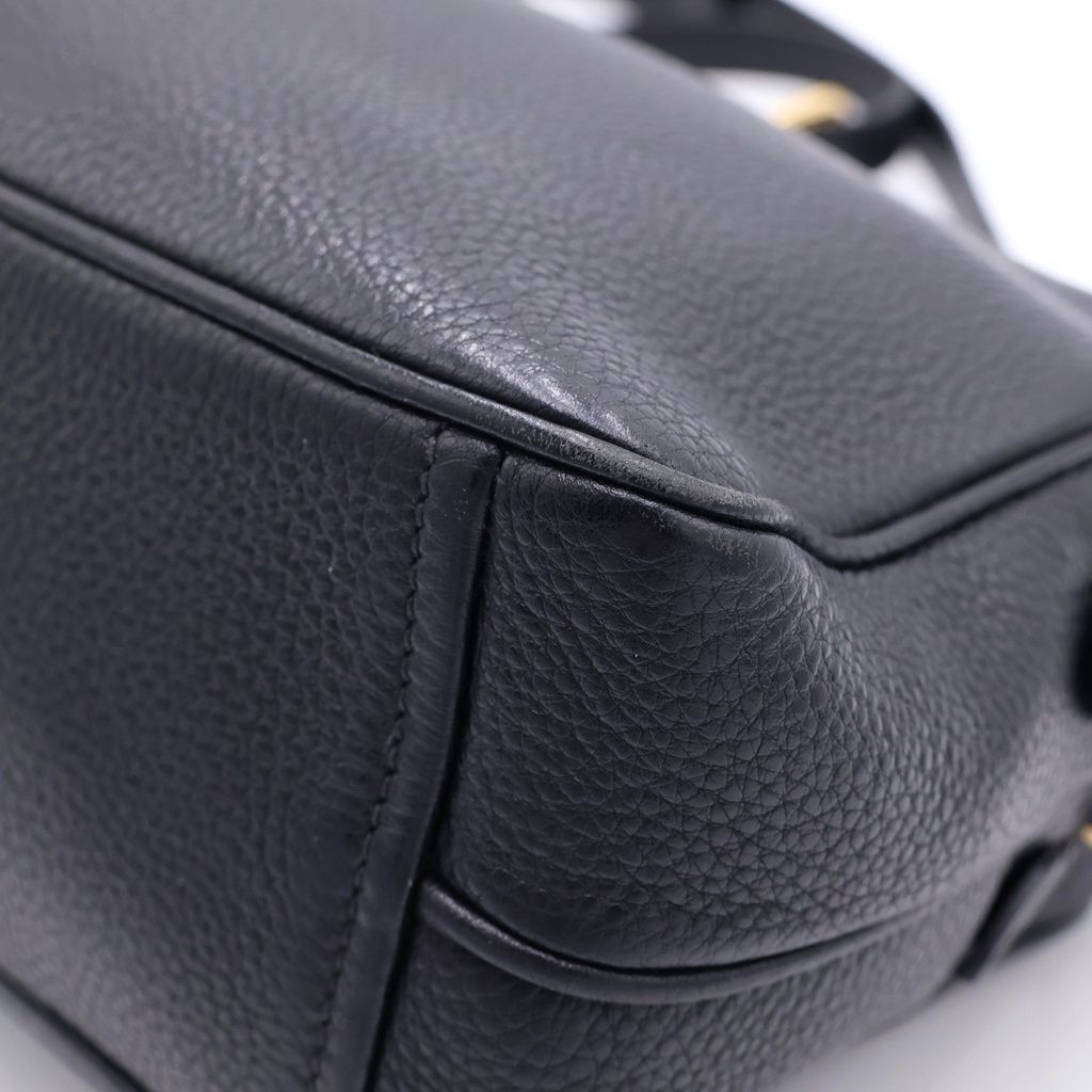 Prada Vitello Phoenix Shoulder Bag Black Leather Gold — view 5