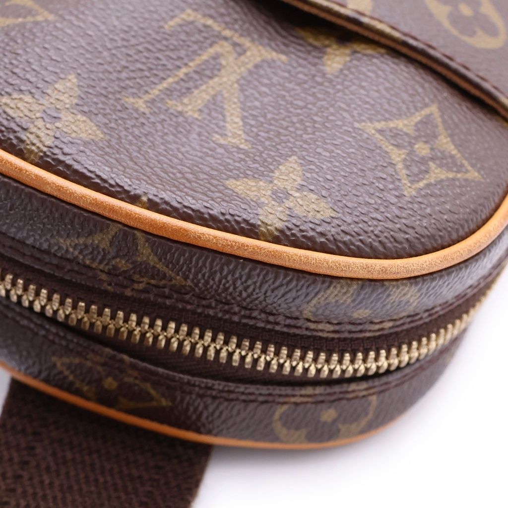 Louis Vuitton Pochette Gange Monogram Leather Shoulder Bag Brown — view 6