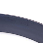 Louis Vuitton LV Logo Buckle Monogram Leather Reversible Belt Silver Brown Navy — view 6