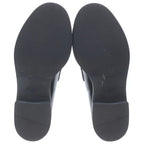 Prada Chocolate Leather Heels Loafers Shoes Black — view 5