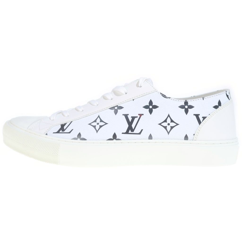 Louis Vuitton Monogram Tattoo Line Leather Low Cut Sneakers White