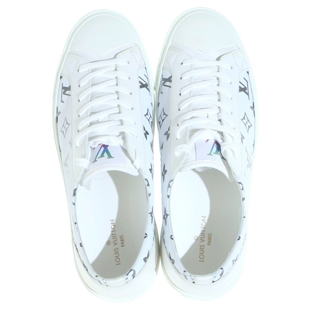 Louis Vuitton Monogram Tattoo Line Leather Low Cut Sneakers White — view 4