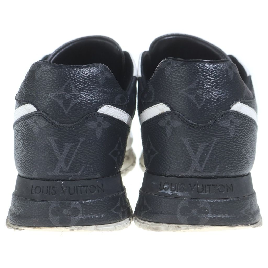 Louis Vuitton Run Away Monogram Low Cut Sneakers Black White — view 3