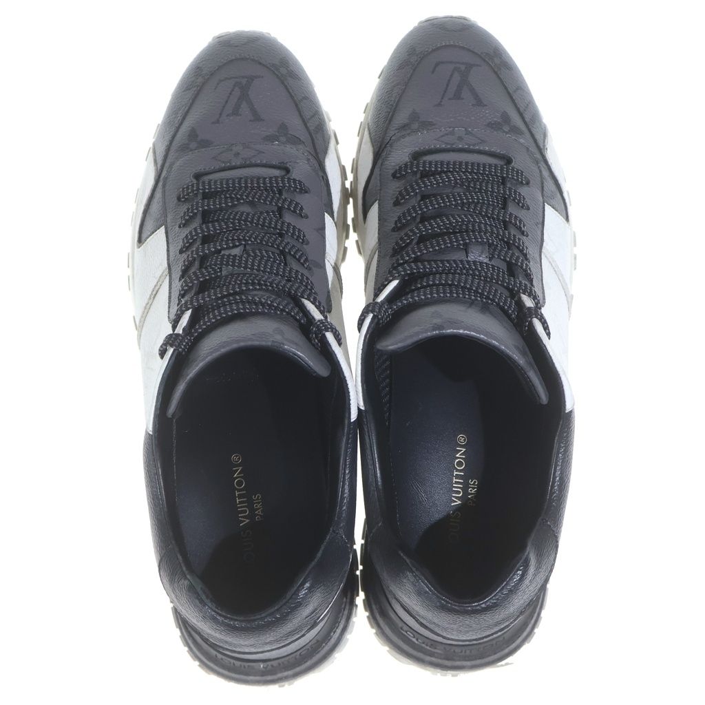 Louis Vuitton Run Away Monogram Low Cut Sneakers Black White — view 4
