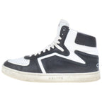 Celine Trainer Leather High Cut Sneakers Black White