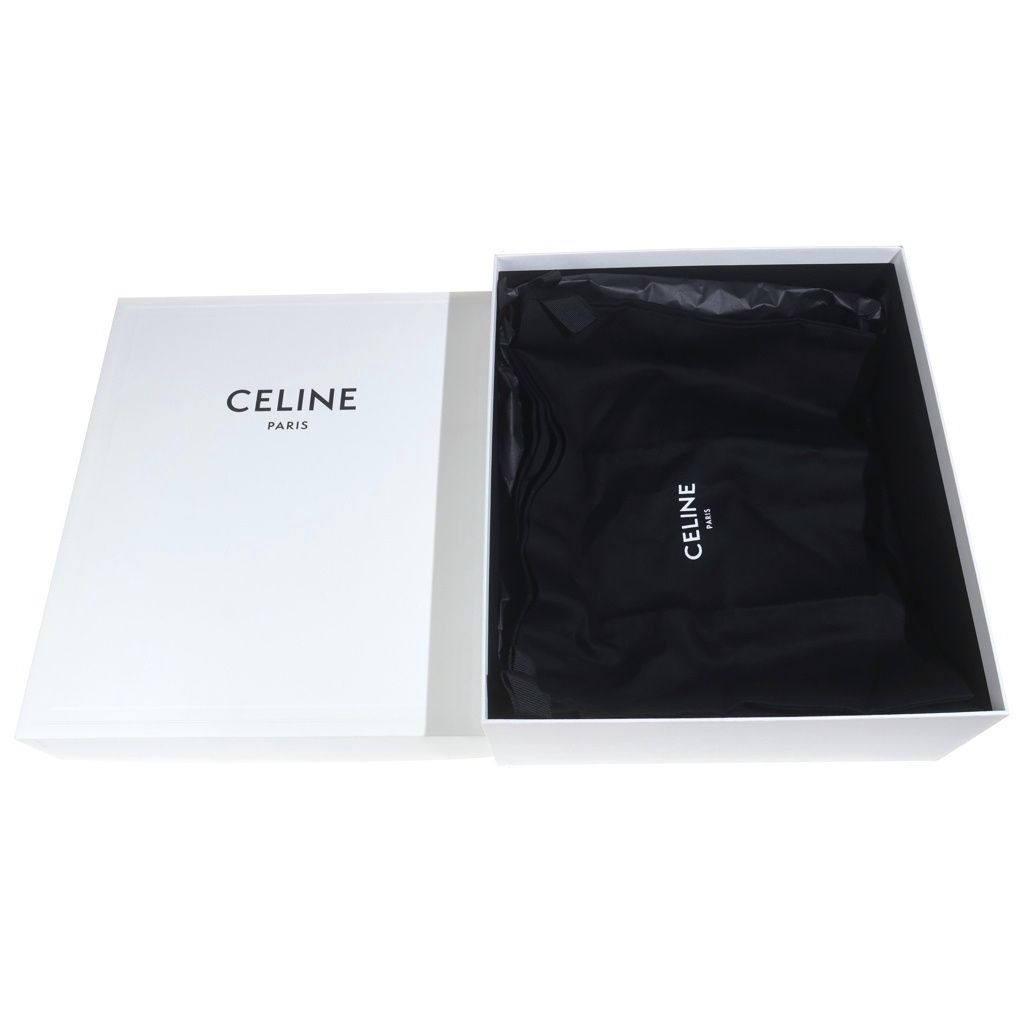 Celine Trainer Leather High Cut Sneakers Black White — view 6