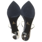 Prada Open Toe Heels Mules Clear Silver — view 5