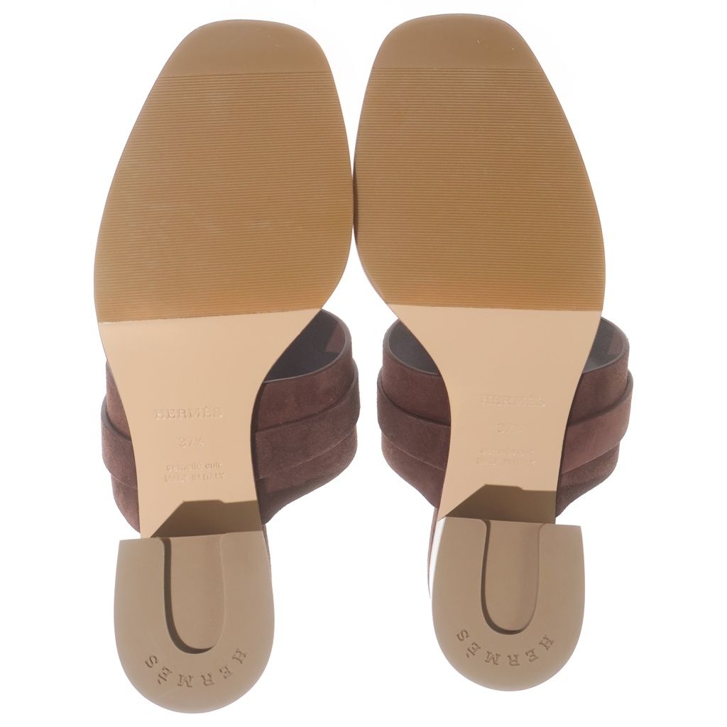 Hermes Platform Sandals Brown — view 5