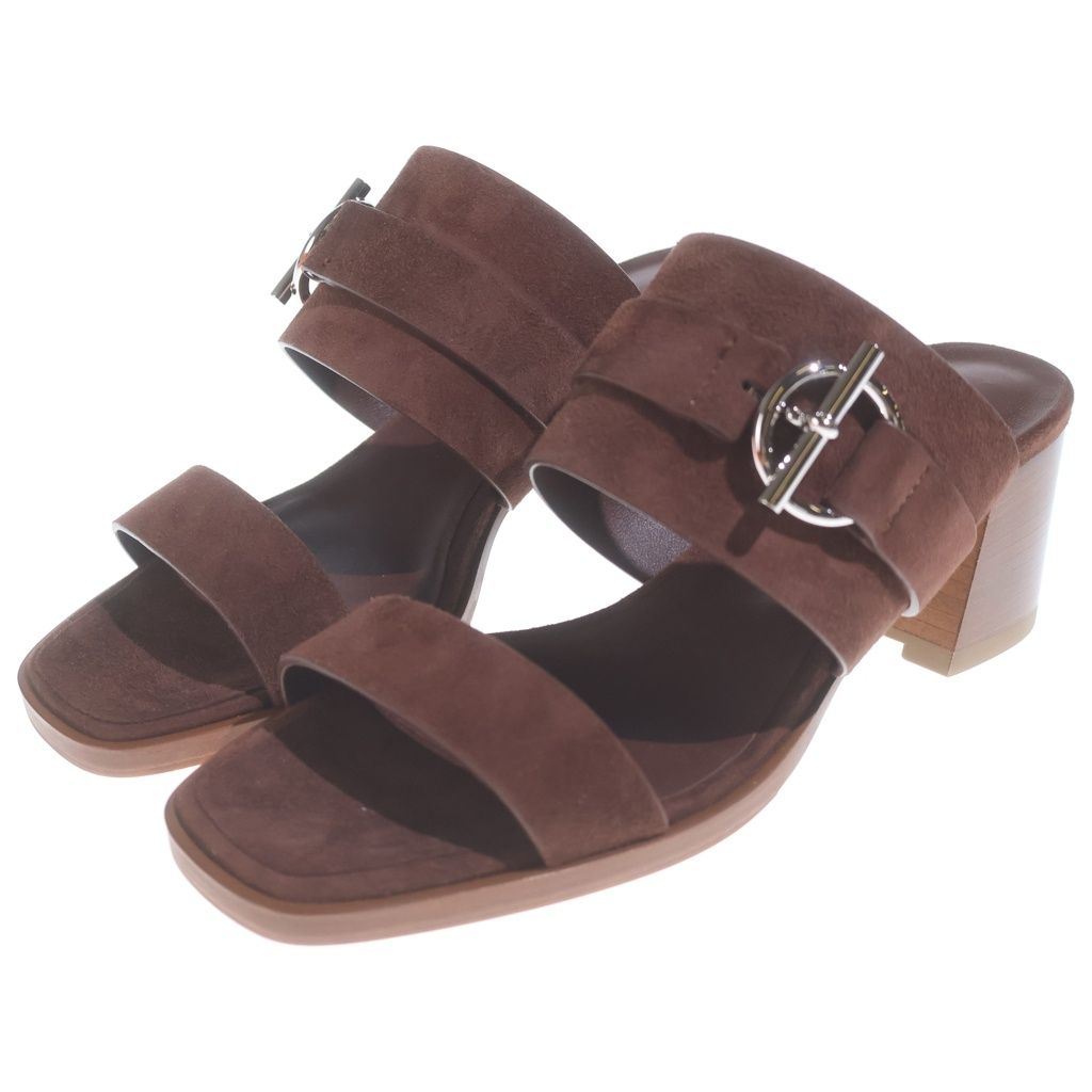 Hermes Platform Sandals Brown — view 2