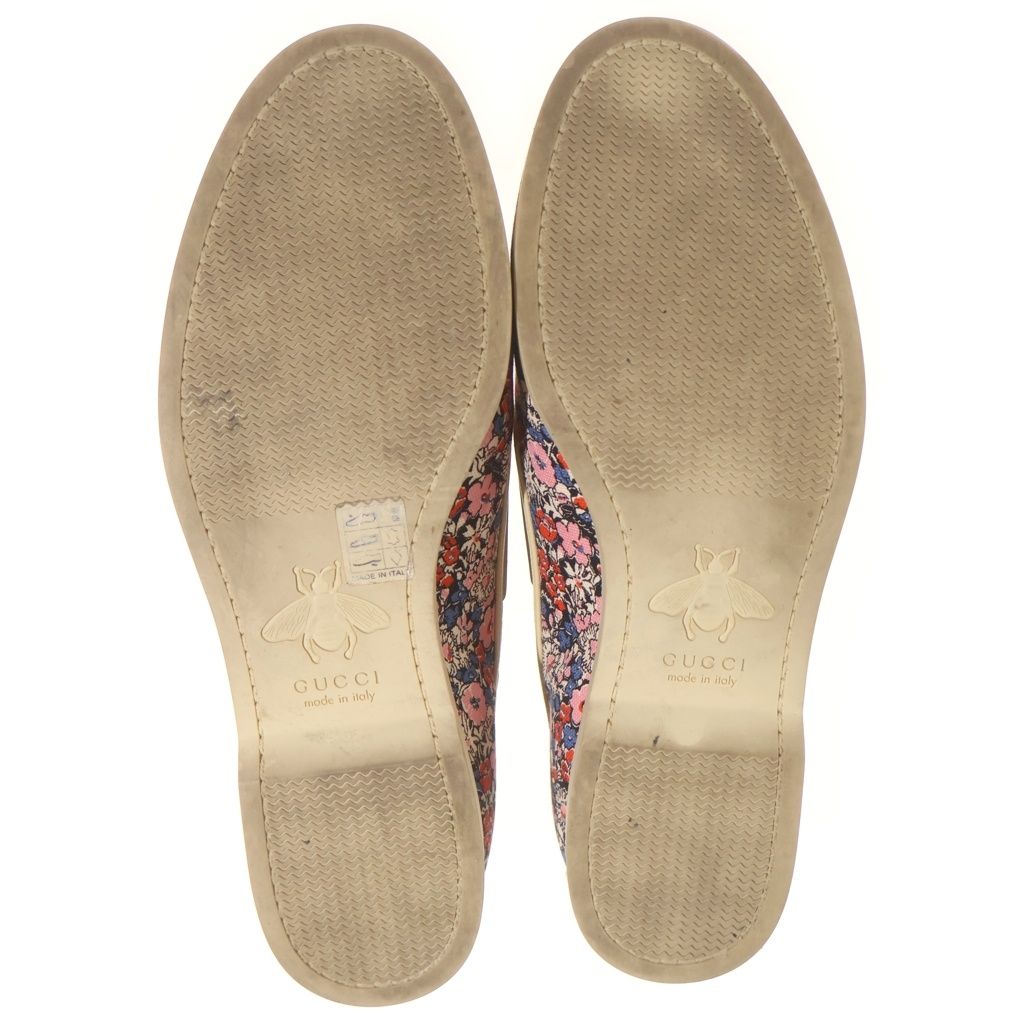 Gucci Flower Canvas Allover Print Deck Low Cut Shoes Beige Pink — view 5