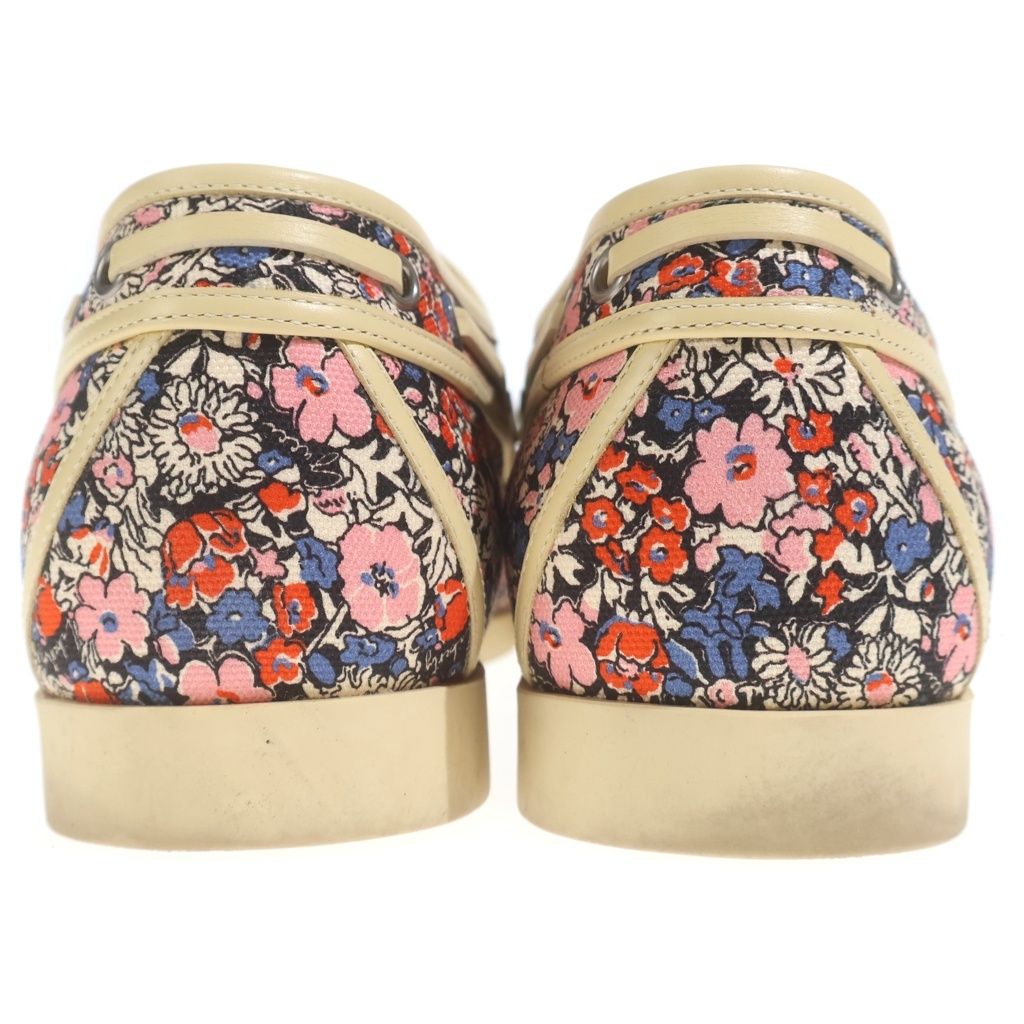Gucci Flower Canvas Allover Print Deck Low Cut Shoes Beige Pink — view 3