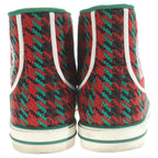 Gucci Tennis Interlocking High Cut Sneakers Red Green — view 3