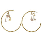 Louis Vuitton Cles All Sweet Monogram Earrings Gold
