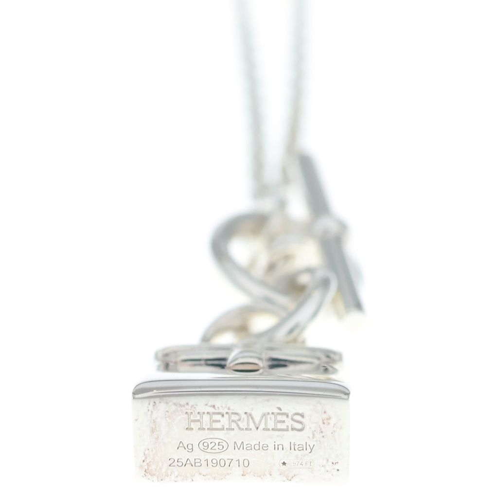 Hermes Amulet Kelly Pendant Chain Necklace Silver — view 5