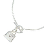 Hermes Amulet Kelly Pendant Chain Necklace Silver