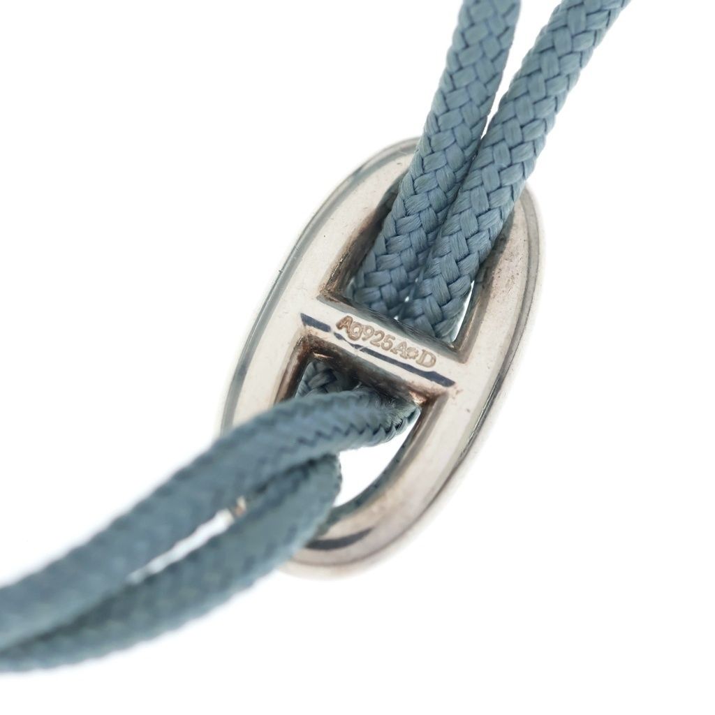 Hermes Chaine D'ancre Skipper Bracelet Silver Light Blue — view 6