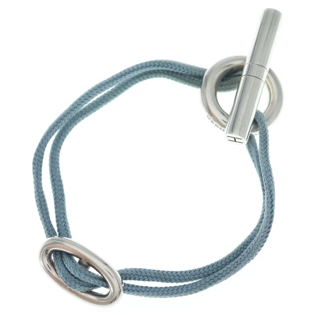 Hermes Chaine D'ancre Skipper Bracelet Silver Light Blue