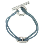 Hermes Chaine D'ancre Skipper Bracelet Silver Light Blue — view 2