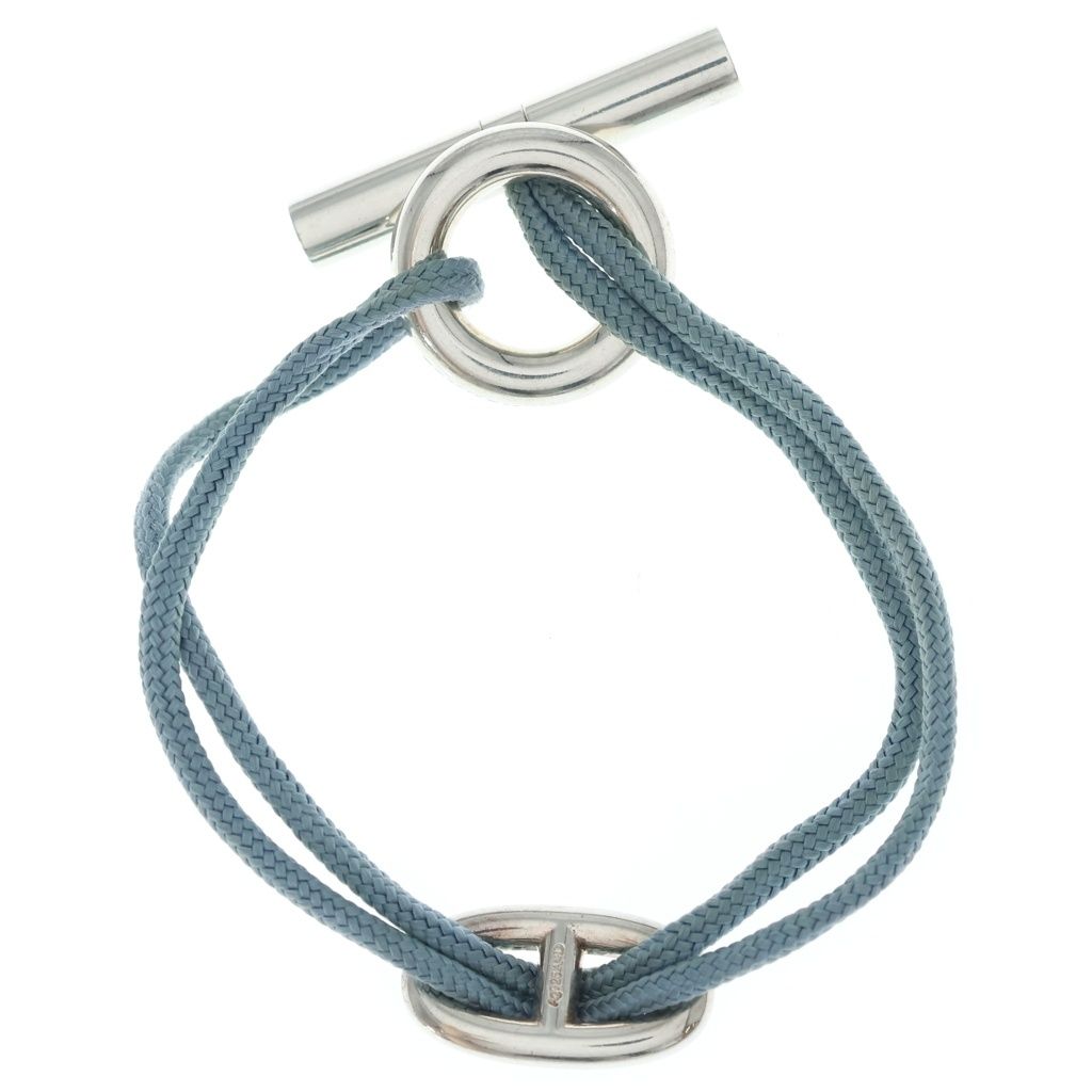 Hermes Chaine D'ancre Skipper Bracelet Silver Light Blue — view 2