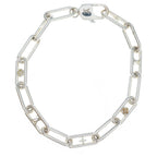 Louis Vuitton Sleek Monogram Bracelet Chain Link Silver — view 2