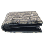 Dior Oblique Card Case Business Holder Canvas Leather Navy — view 3