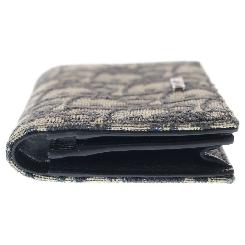 Dior Oblique Card Case Business Holder Canvas Leather Navy — view 3