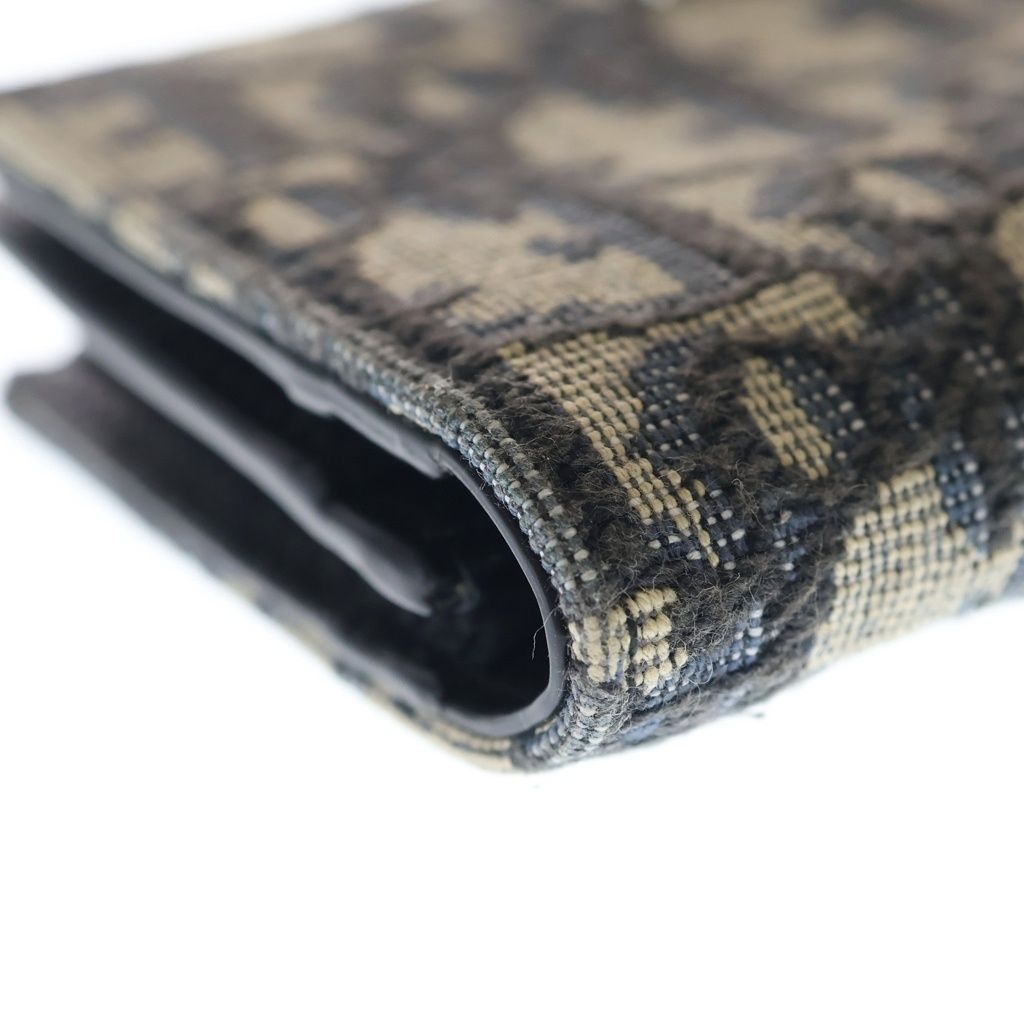 Dior Oblique Card Case Business Holder Canvas Leather Navy — view 6