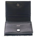 Dior Oblique Card Case Business Holder Canvas Leather Navy — view 4