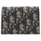 Dior Oblique Card Case Business Holder Canvas Leather Navy — view 2