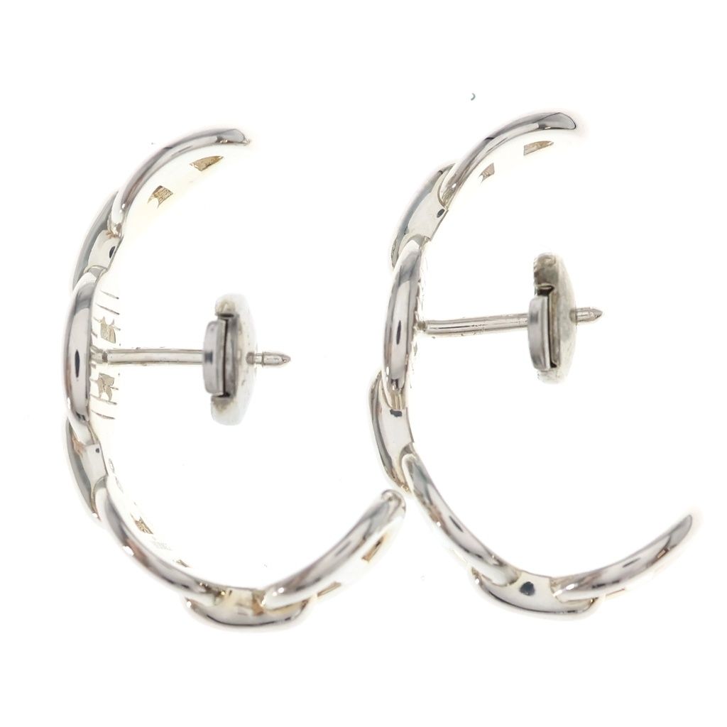 Hermes Chaine D'ancre Hoop Earrings Silver — view 4