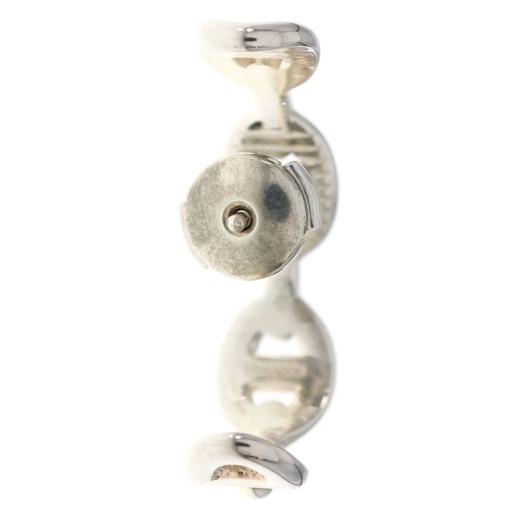 Hermes Chaine D'ancre Hoop Earrings Silver — view 2