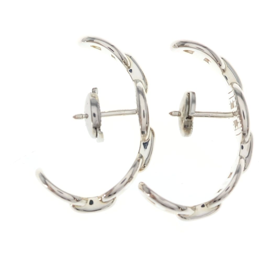 Hermes Chaine D'ancre Hoop Earrings Silver — view 3