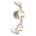 Hermes Chaine D'ancre Hoop Earrings Silver