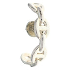 Hermes Chaine D'ancre Hoop Earrings Silver