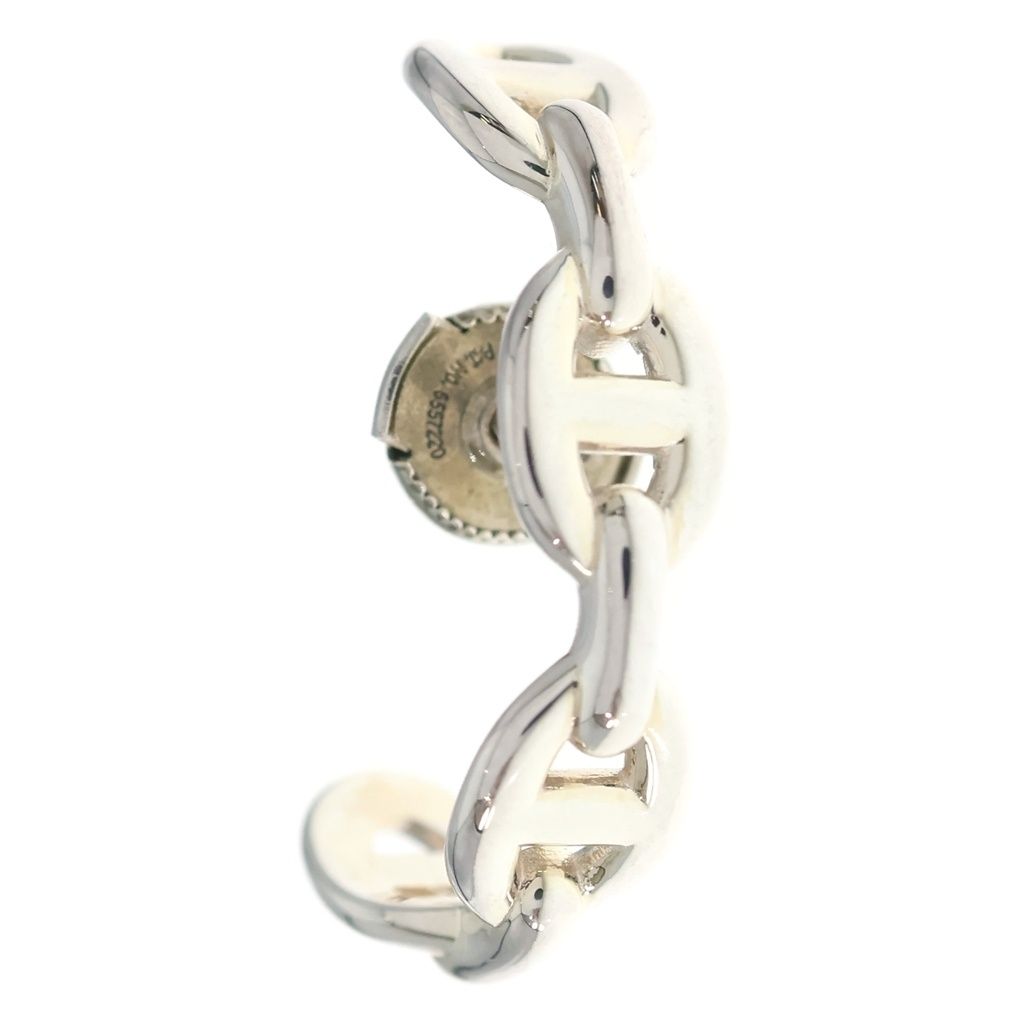 Hermes Chaine D'ancre Hoop Earrings Silver