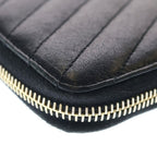 Saint Laurent Stitch Zip Around Gold Wallet Black — view 6