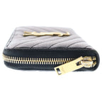 Saint Laurent Stitch Zip Around Gold Wallet Black — view 3