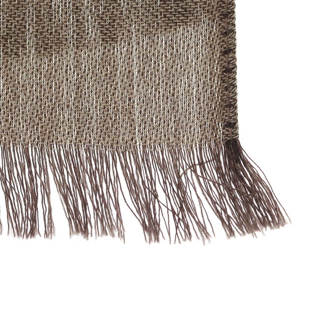 Gucci GG Logo Jacquard Silk Blend Wool Shawl Scarf Beige — view 3