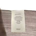 Gucci GG Logo Jacquard Silk Blend Wool Shawl Scarf Beige — view 5