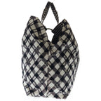 Chanel Cruise Line Travel Bag White Black Gingham Check — view 3
