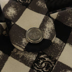 Chanel Cruise Line Travel Bag White Black Gingham Check — view 7