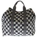 Chanel Cruise Line Travel Bag White Black Gingham Check