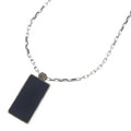 Gucci Capricorn Onyx Venetian Chain Necklace Silver