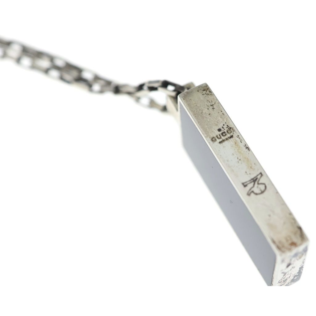 Gucci Capricorn Onyx Venetian Chain Necklace Silver — view 5