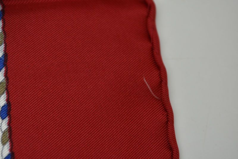 Celine Scarf Vintage Taiko Silk Red White — view 9