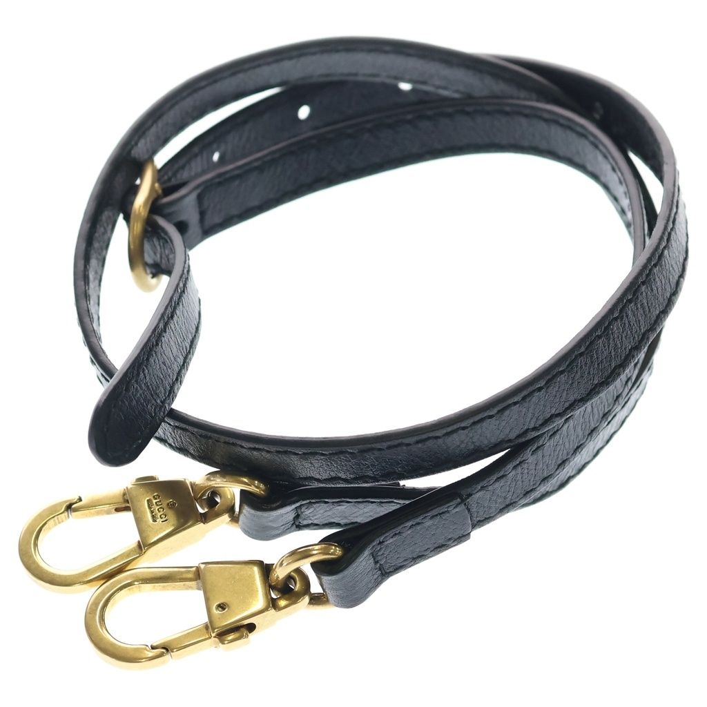 Gucci Liber 2-Way Shoulder Bag Black Leather Gold — view 8
