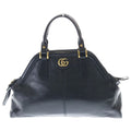 Gucci Liber 2-Way Shoulder Bag Black Leather Gold