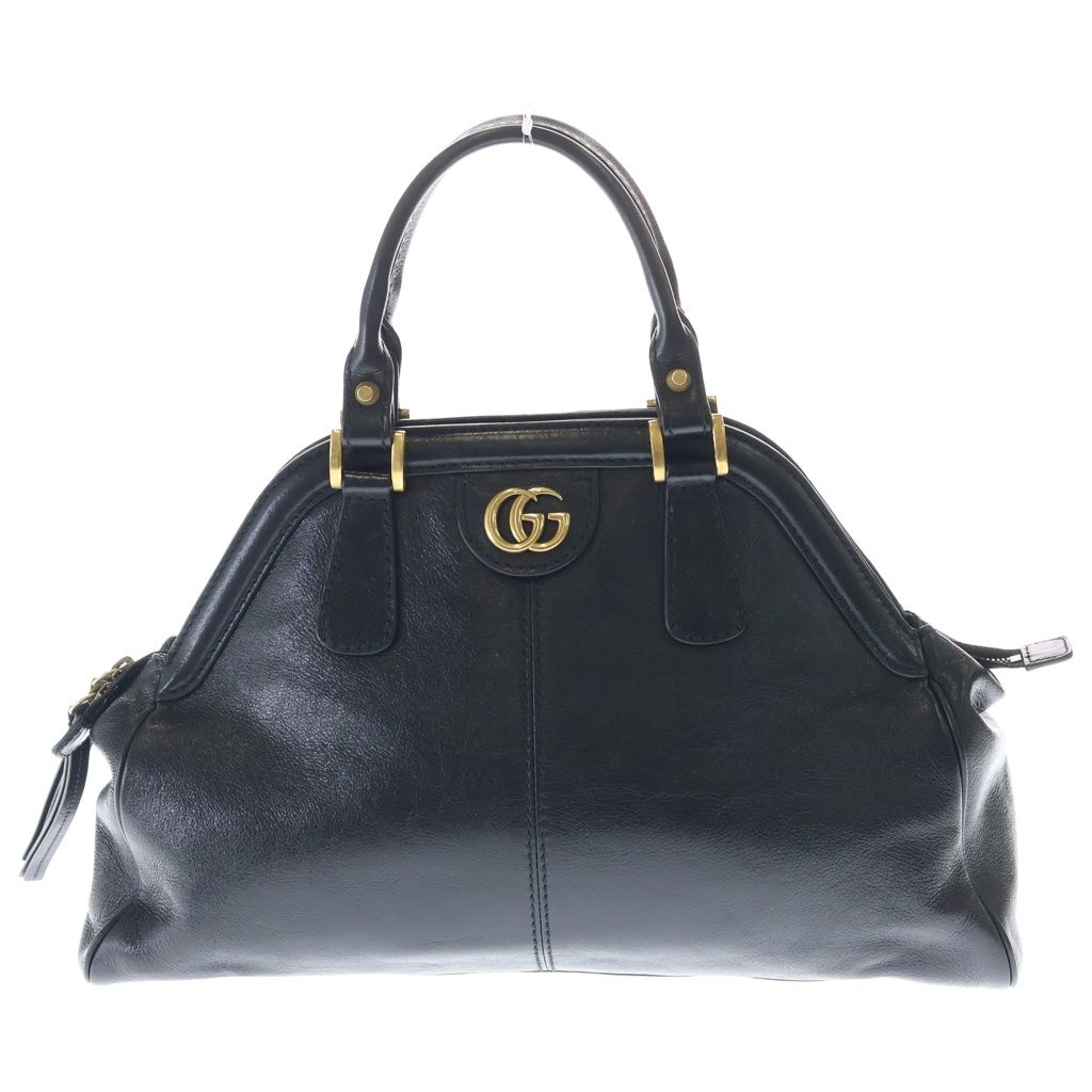Gucci Liber 2-Way Shoulder Bag Black Leather Gold